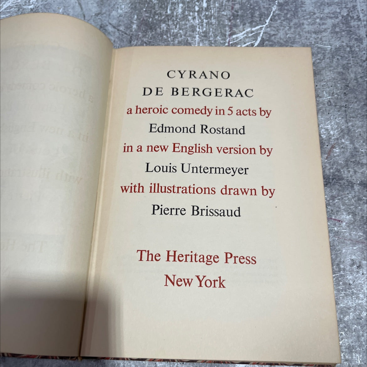 cyano de bergerac book, by edmond rostand, 1954 Hardcover image 2