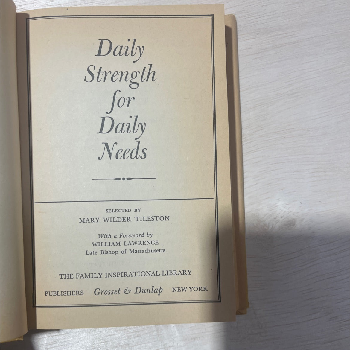 daily strength for daily needs book, by mary wilder tileston, 1981 Hardcover, Vintage image 2