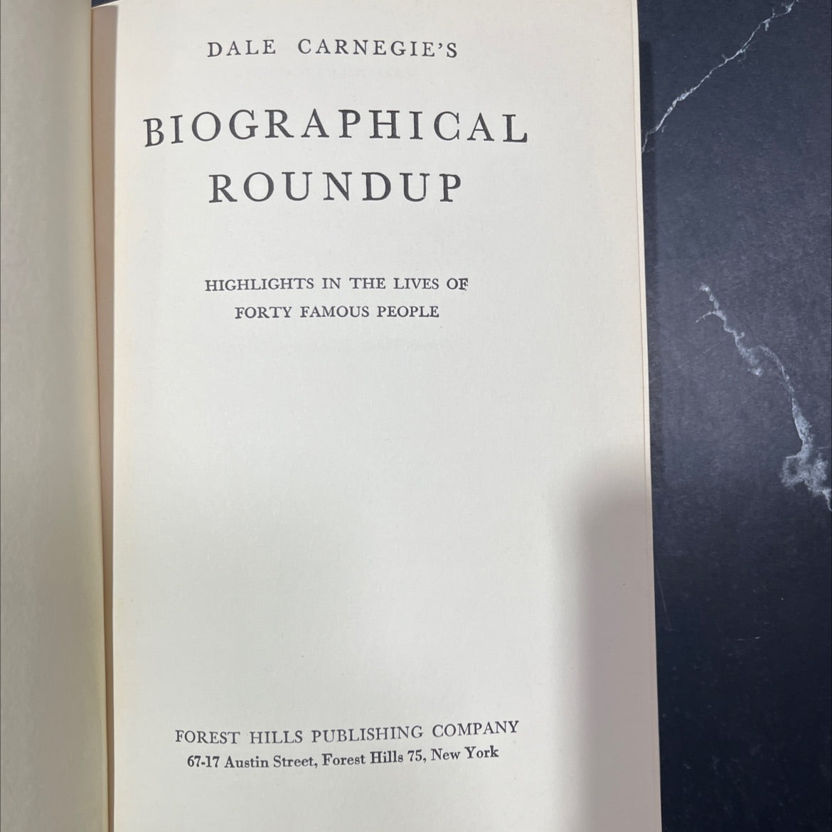 SIGNED dale carnegie's biographical roundup highlights in the lives of forty famous people book, by dale carnegie, 1944 image 2