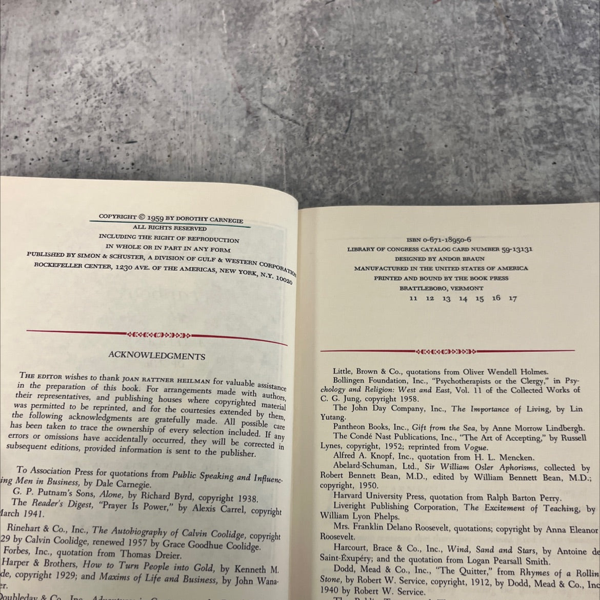 dale carnegie's scrapbook a treasury of the wisdom of the ages book, by dale carnegie, 1959 Hardcover image 3