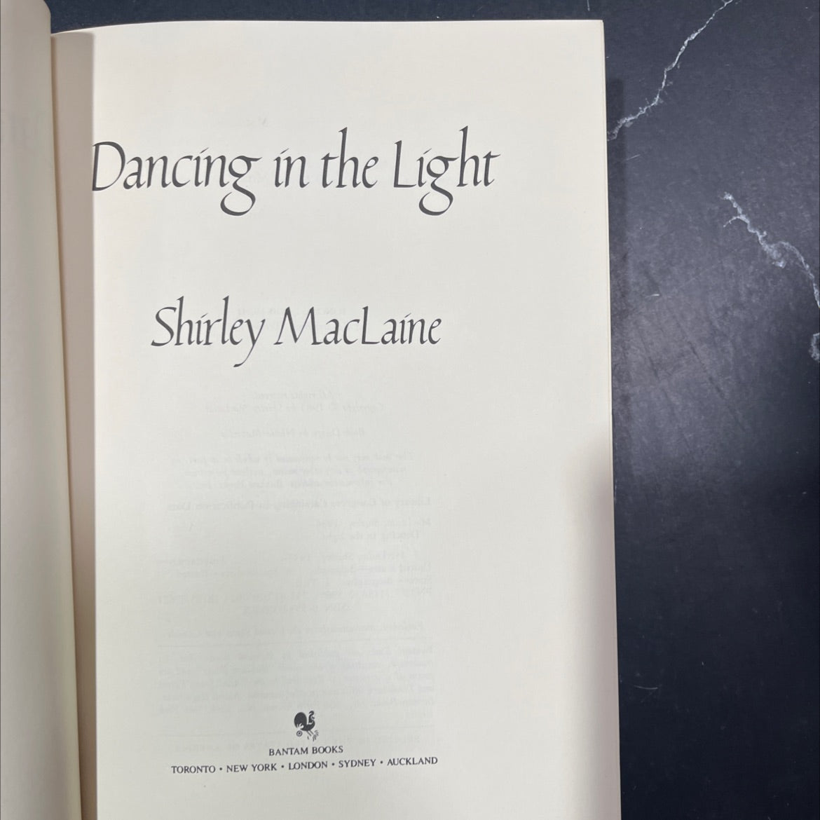 dancing in the light book, by shirley maclaine, 1985 Hardcover image 2