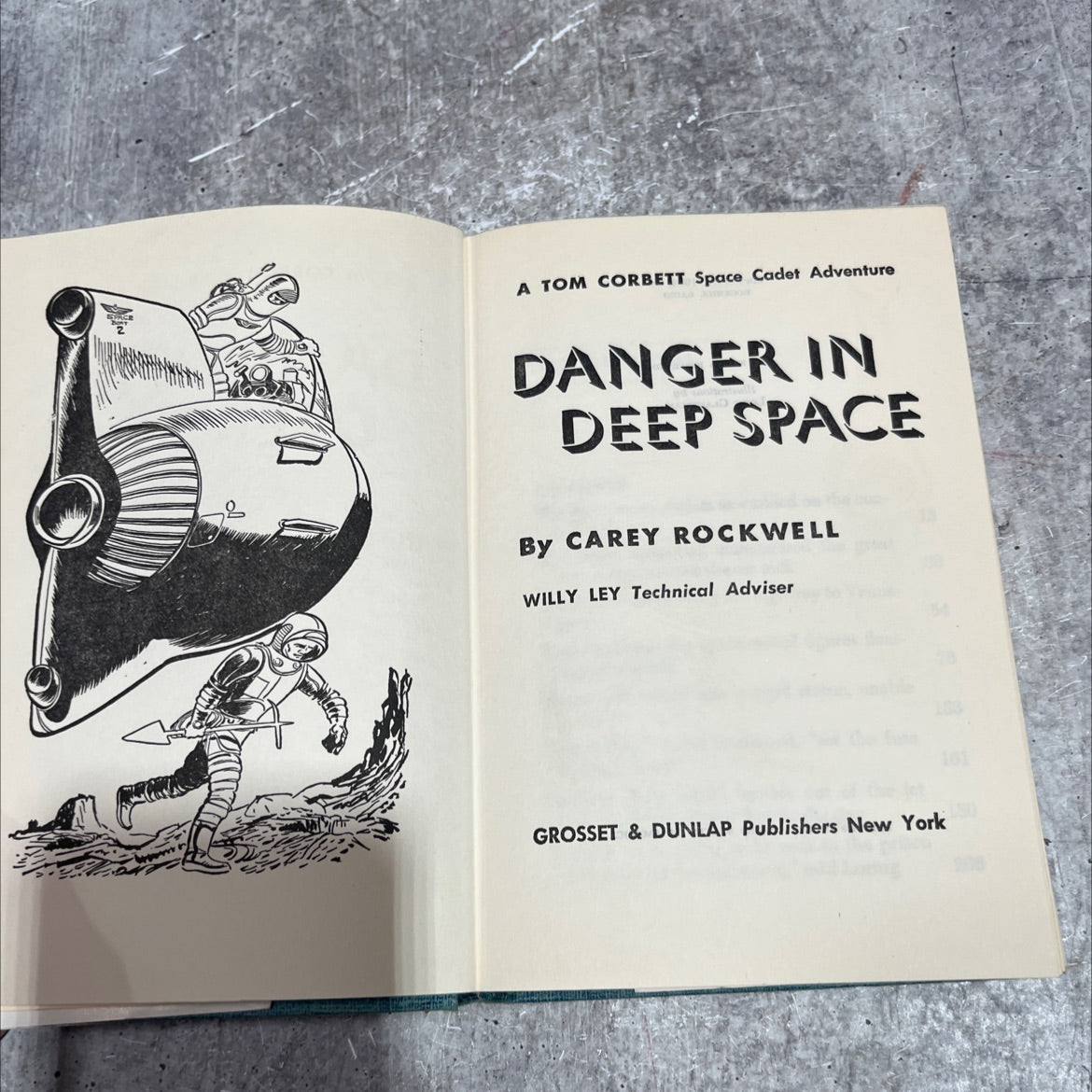 danger in deep space book, by carey rockwell, 1953 Hardcover image 2