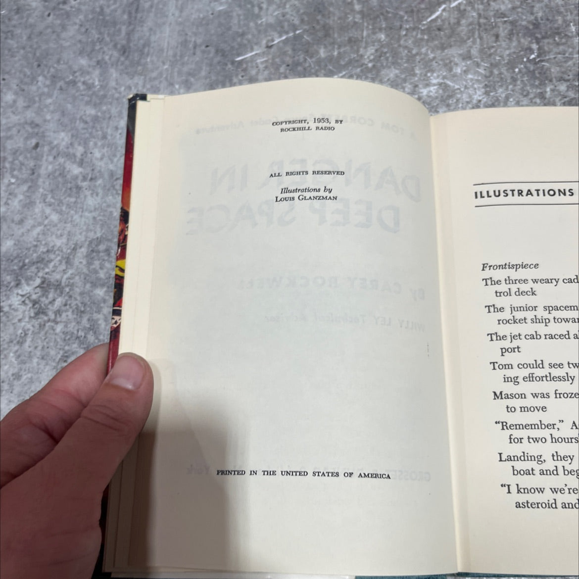 danger in deep space book, by carey rockwell, 1953 Hardcover image 3