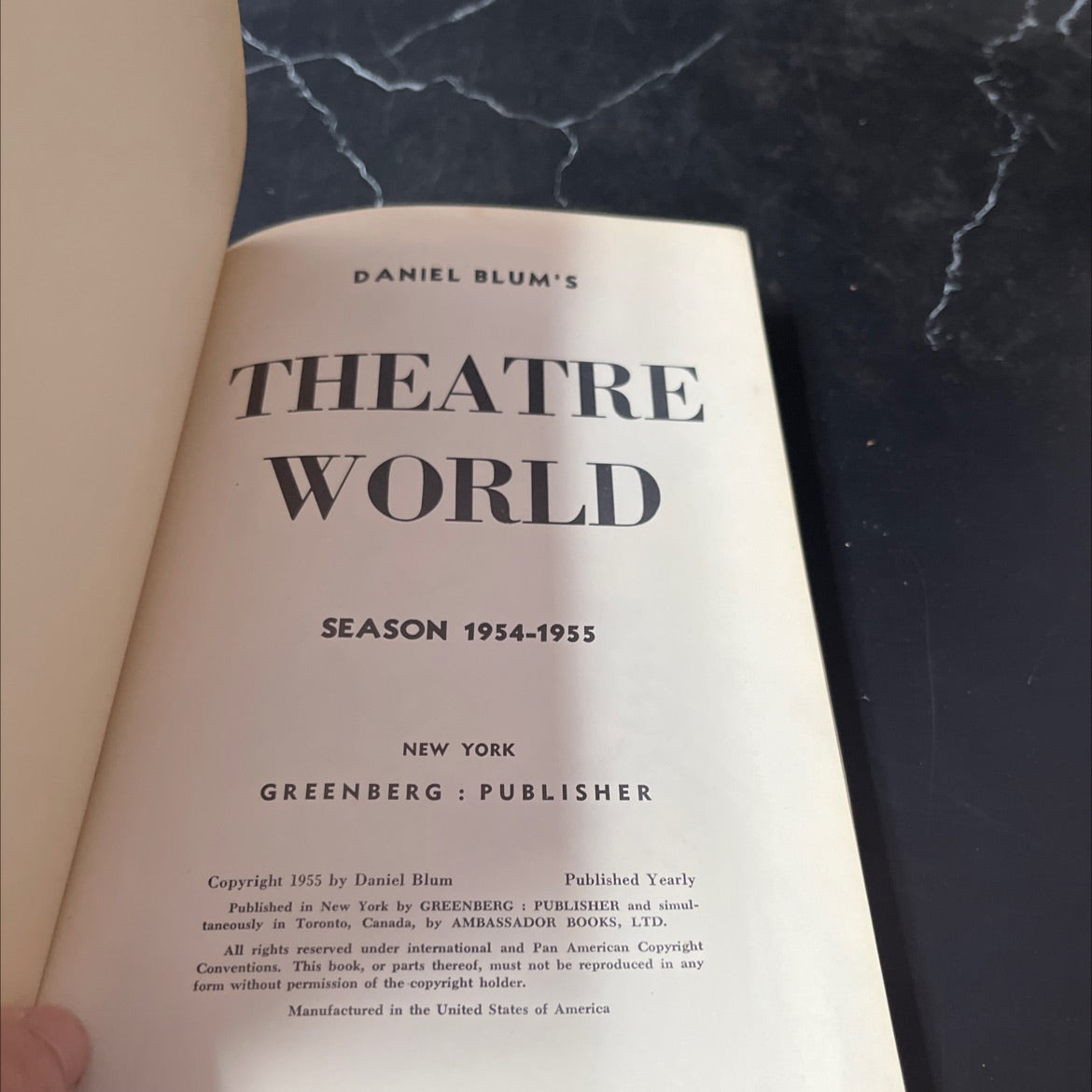 daniel blum's theatre world season 1954-1955 new york book, by daniel blum, 1955 Hardcover image 2