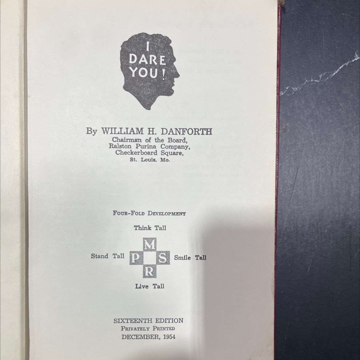 dare you! book, by william h. danforth, 1954 Hardcover image 2