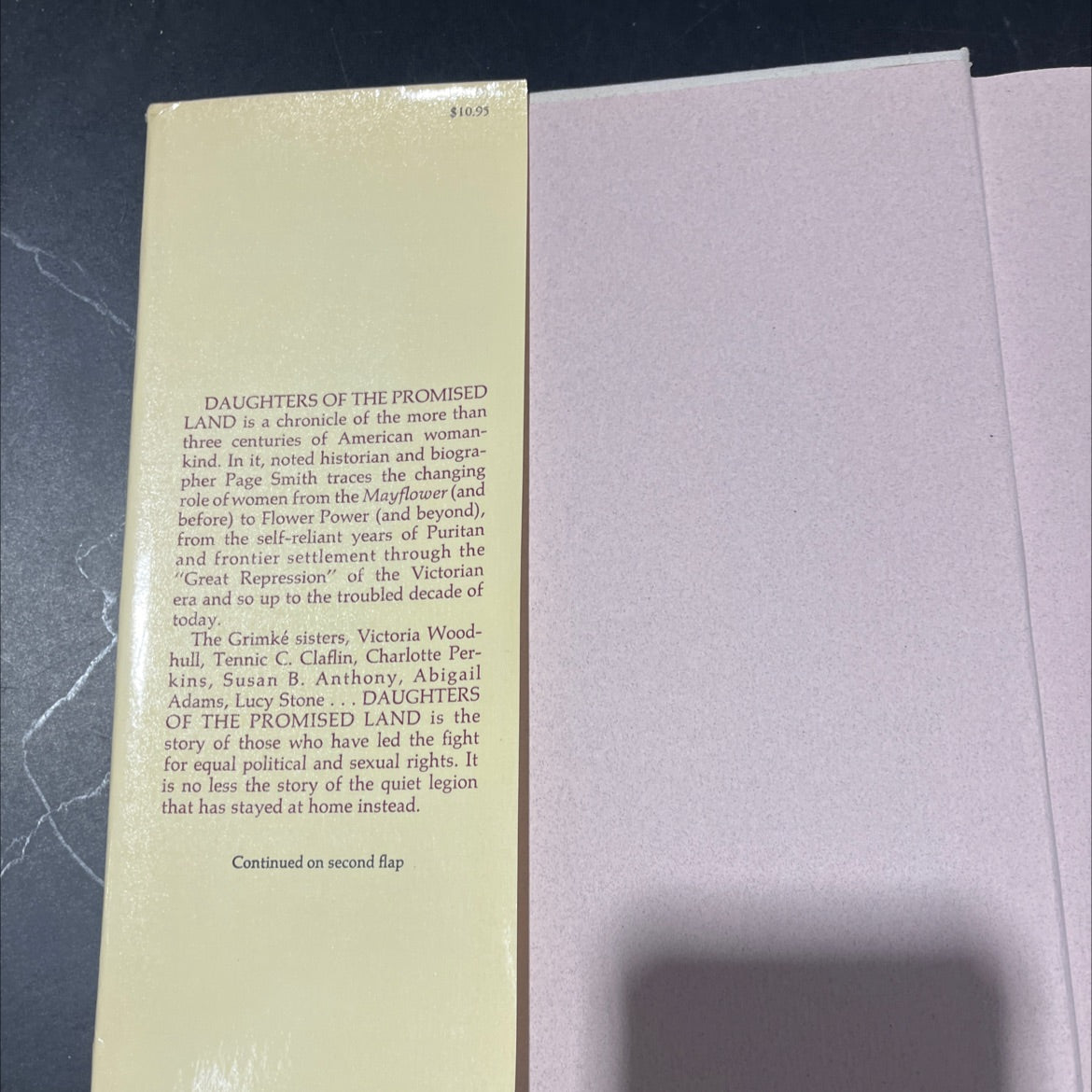 daughters of the promised land women in american history book, by Page Smith, 1970 Hardcover image 4