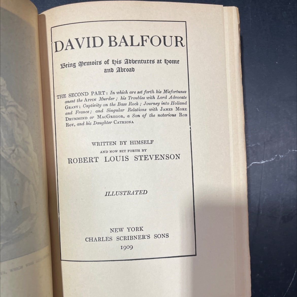 david balfour being memoirs of his adventures at home and abroad book, by robert louis stevenson, 1909 Hardcover image 2