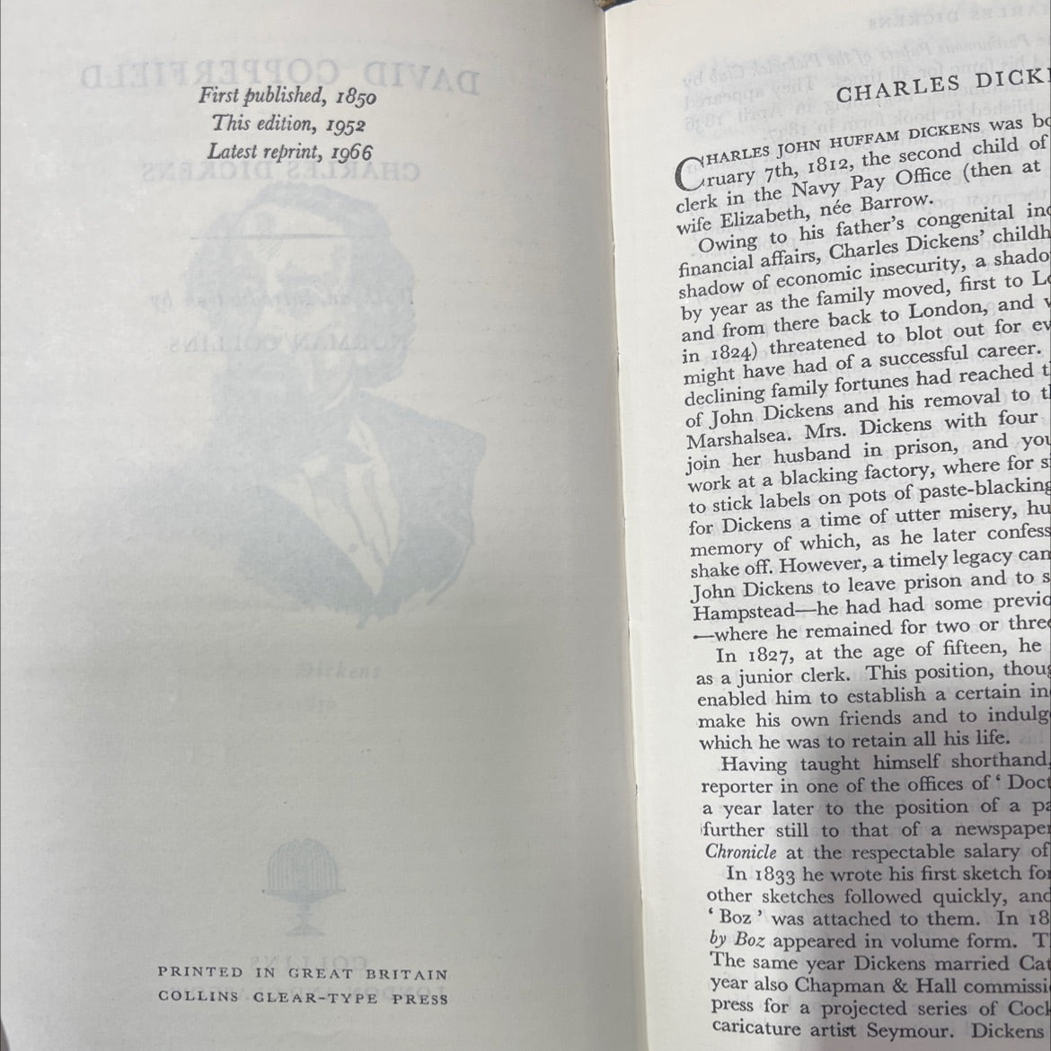 david copperfield book, by charles dickens, 1966 Hardcover image 3