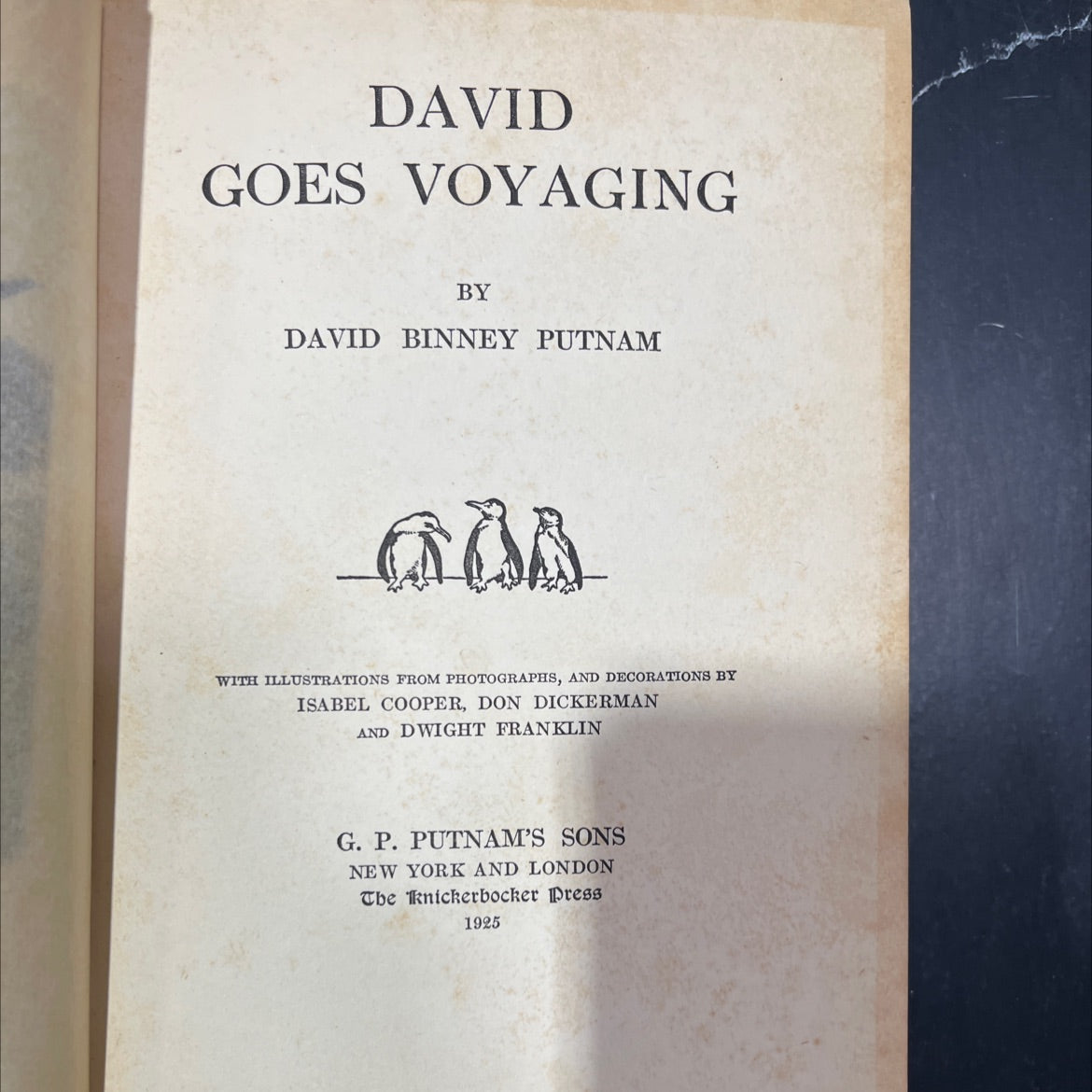 david goes voyaging book, by david binney putnam, 1925 Hardcover image 2