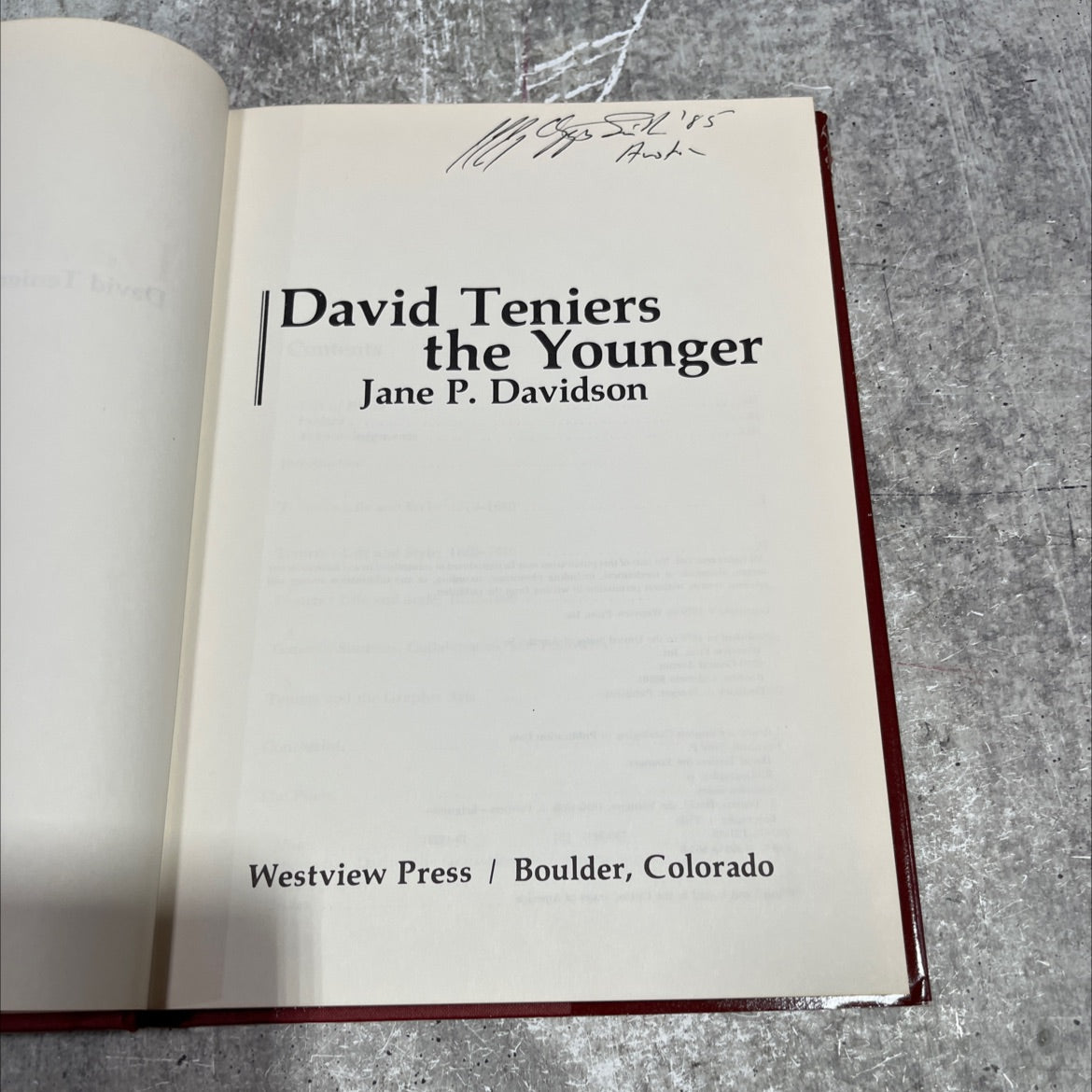 david teniers the younger book, by jane p. davidson, 1979 Hardcover image 2