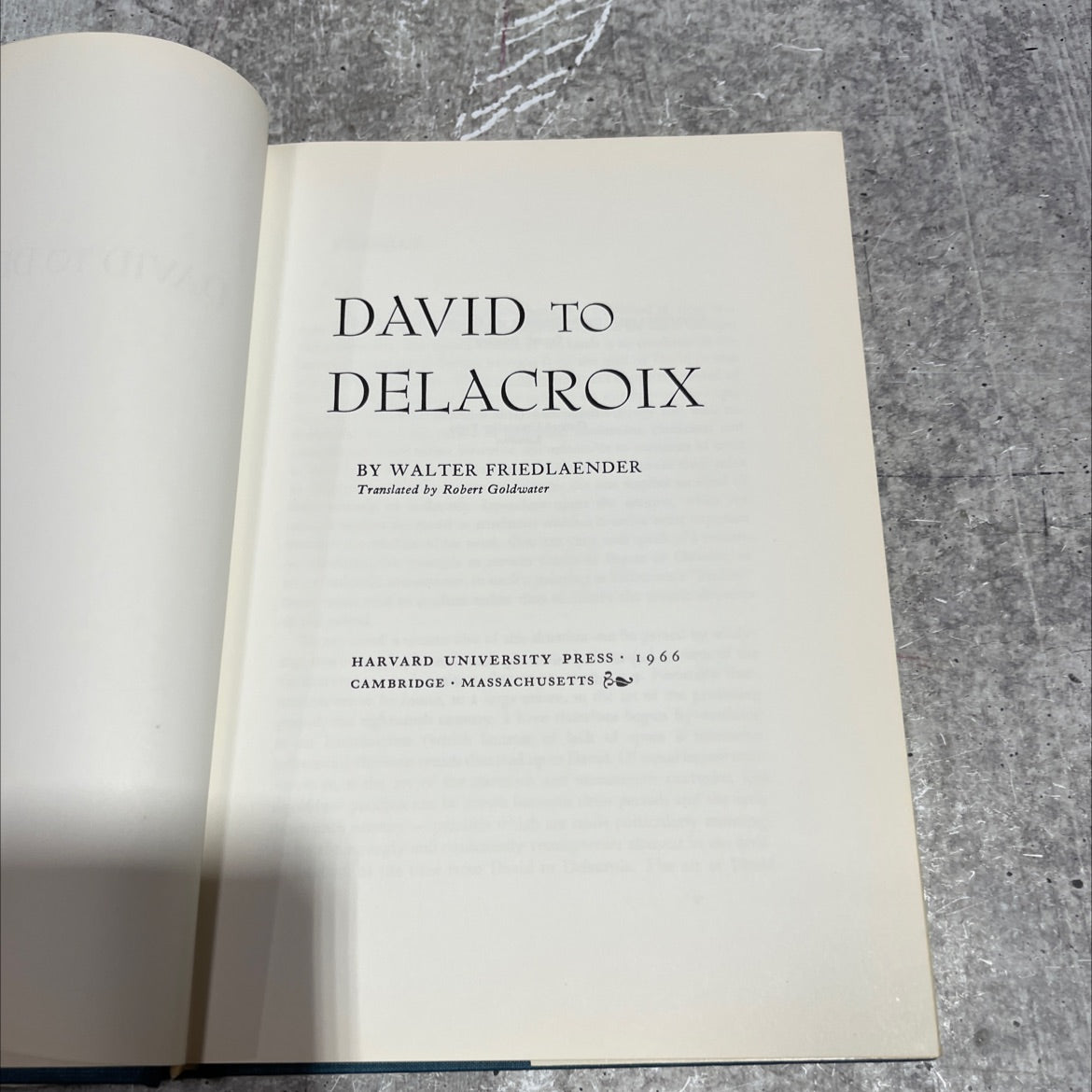 david to delacroix book, by walter friedlaender, 1966 Hardcover image 2