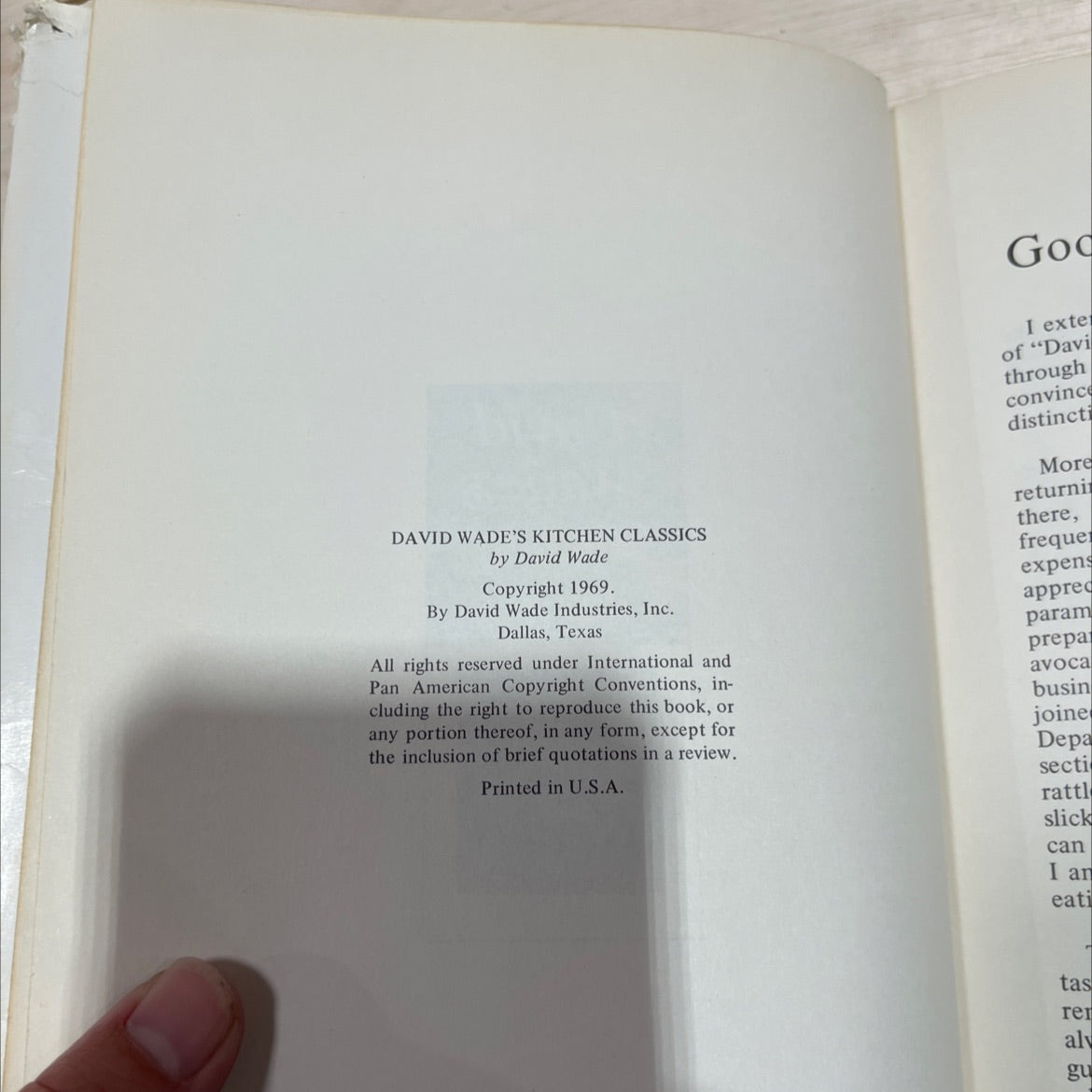 david wade's kitchen classics book, by David Wade, 1969 Hardcover image 3