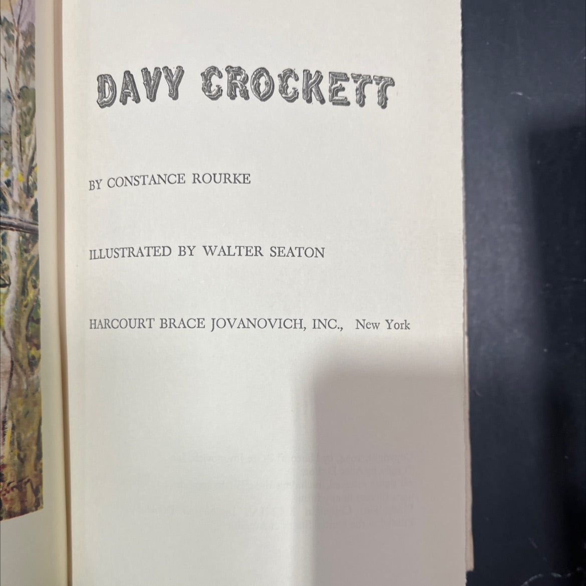 davy crockett book, by constance rourke, 1962 Hardcover image 2