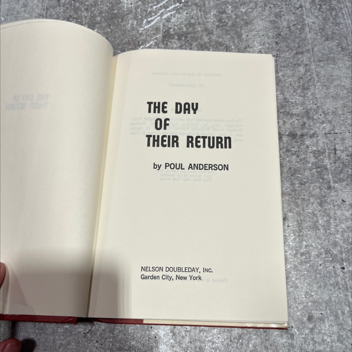day of their return book, by poul anderson, 1973 Hardcover image 2
