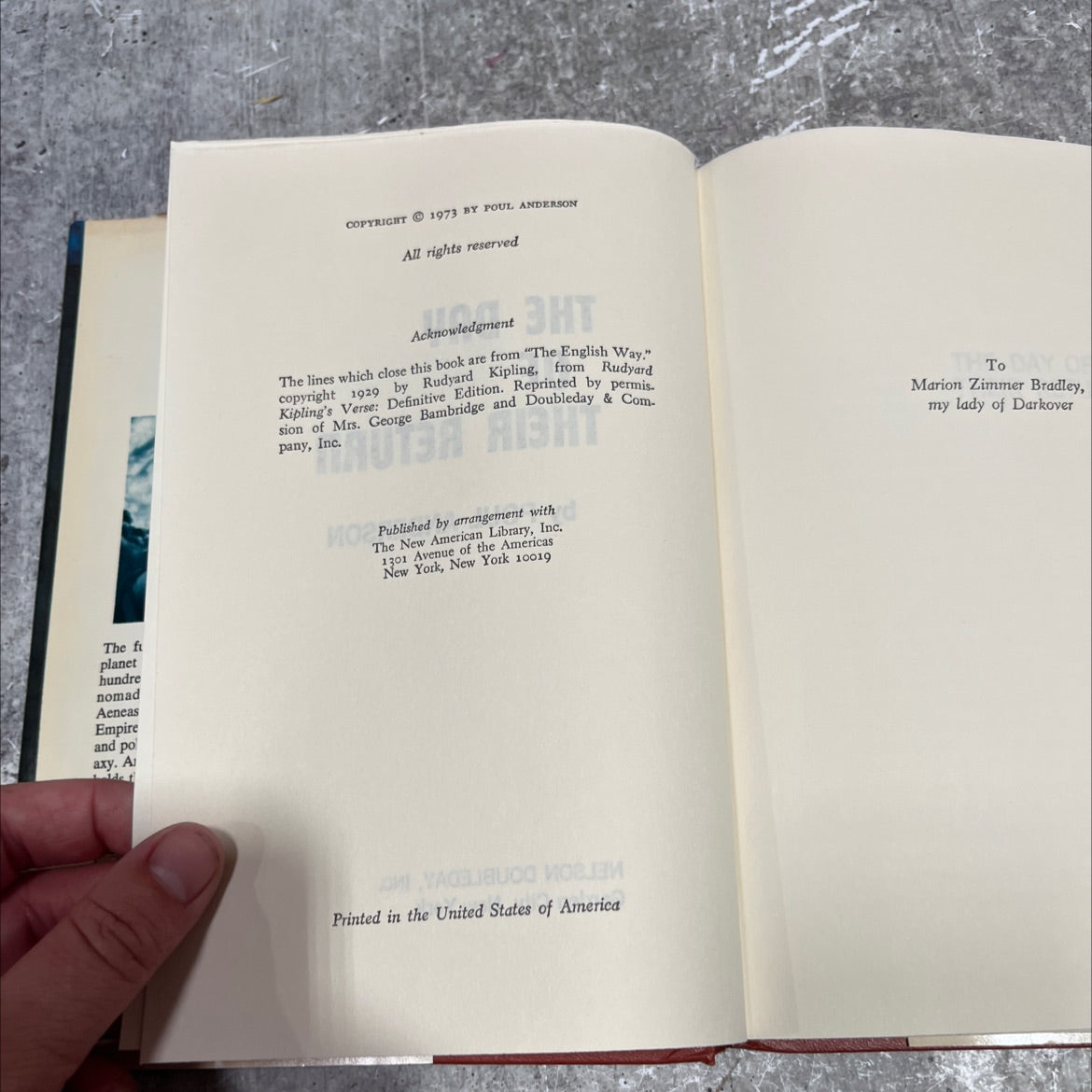 day of their return book, by poul anderson, 1973 Hardcover image 3