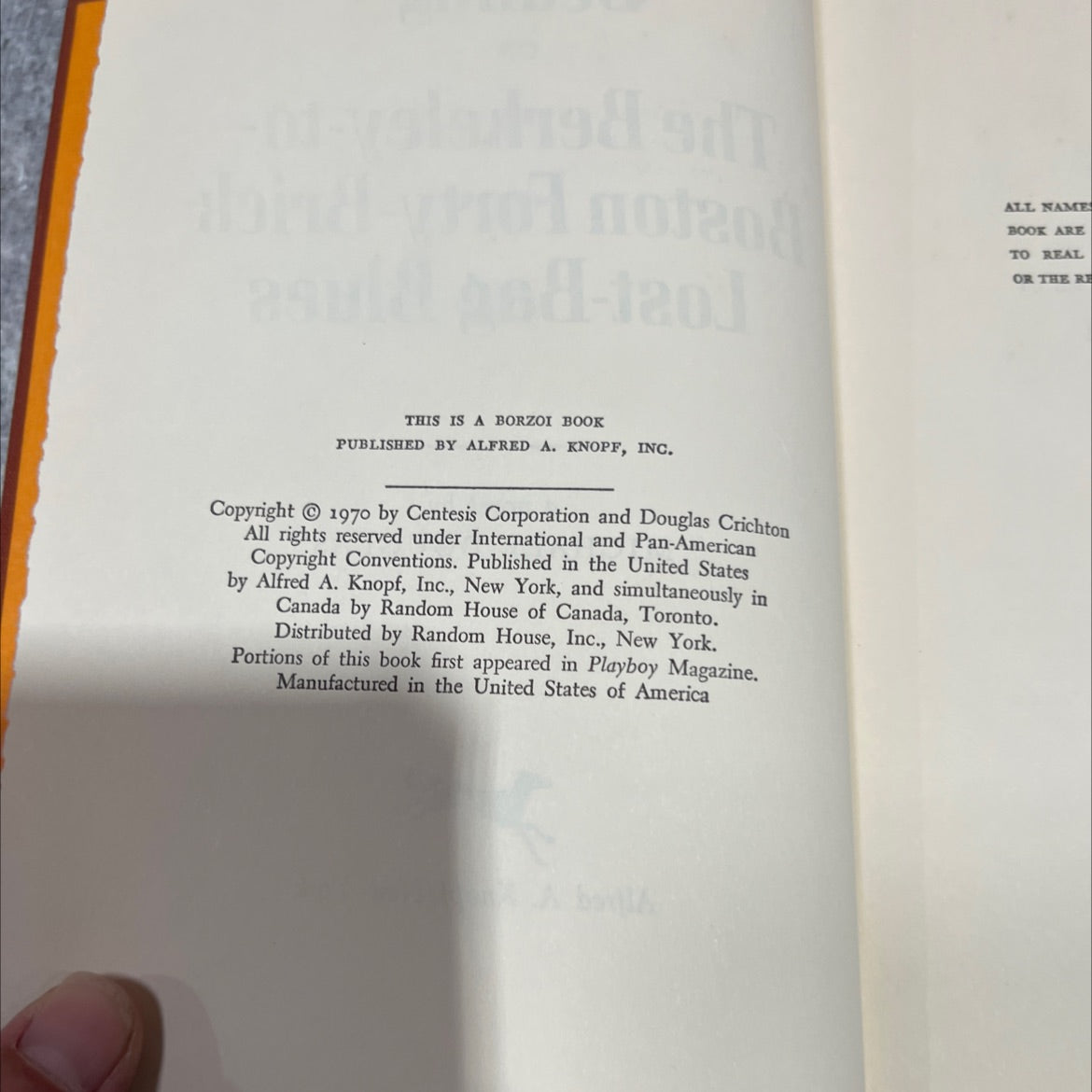 dealing or the berkeley-to-boston forty-brick lost-bag blues book, by michael douglas, 1970 Hardcover image 3
