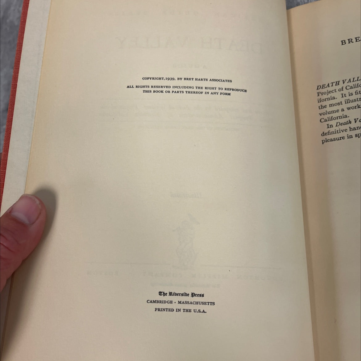 death valley a guide book, by federal writers' project, 1939 Hardcover image 3