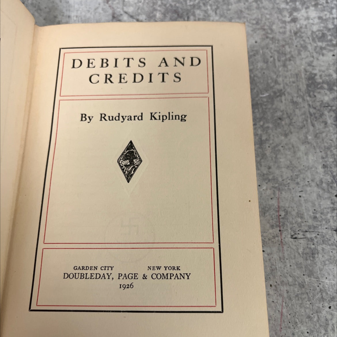 debits and credits book, by rudyard kipling, 1926 Hardcover image 2