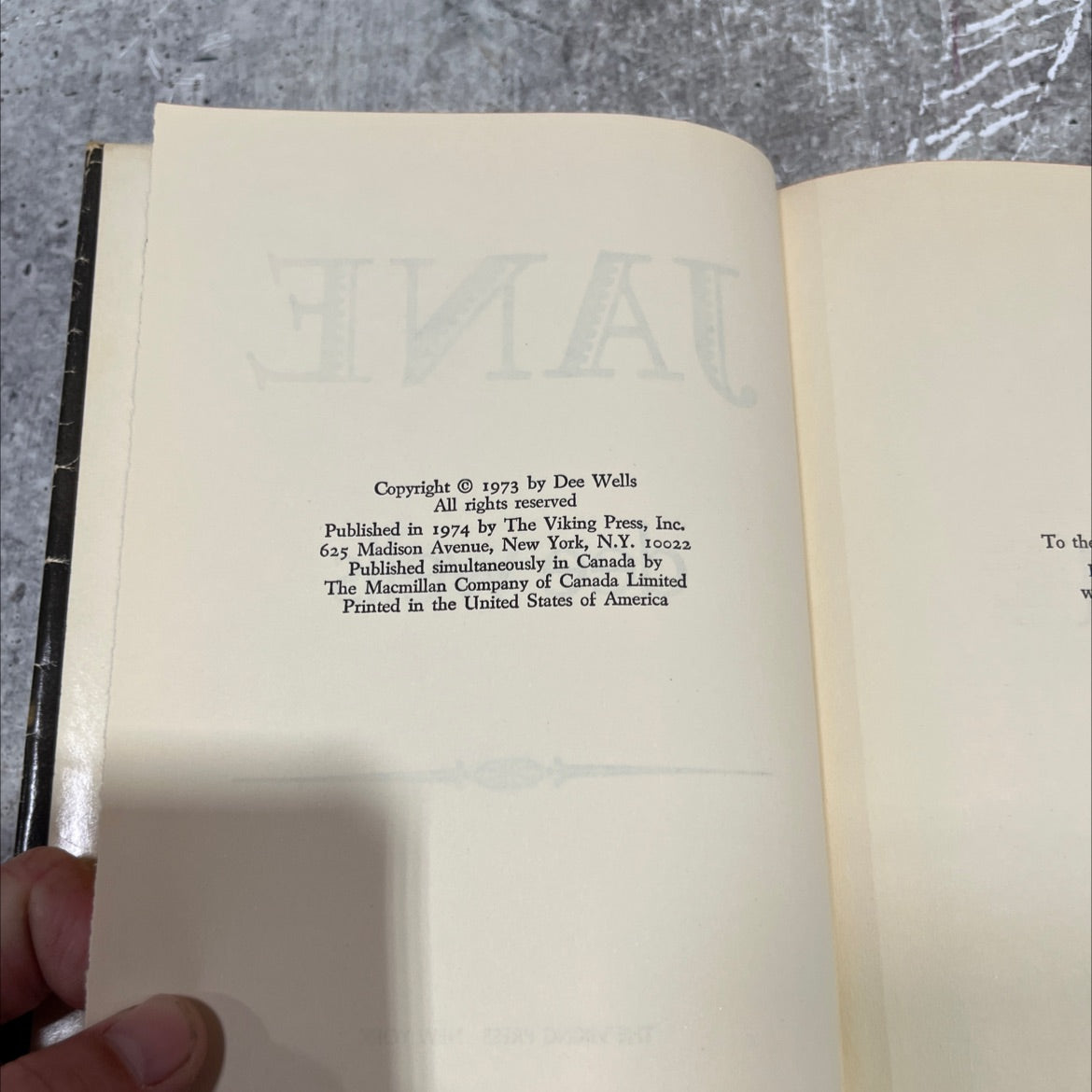 dee wells book, by Jane dee wells, 1974 Hardcover image 3