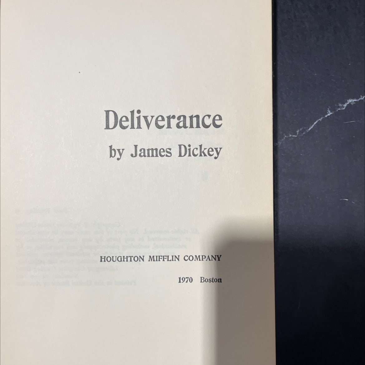 deliverance book, by james dickey, 1970 Hardcover, First Edition, Vintage image 2