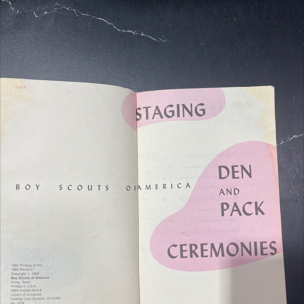 den and pack ceremonies boy scouts book, by unknown, 1984 Hardcover image 2