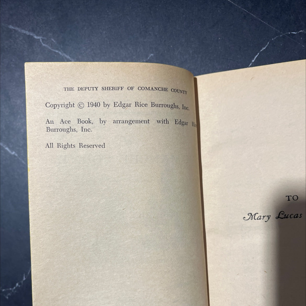 deputy sheriff of comanche county book, by edgar rice burroughs, 1940 Paperback image 3