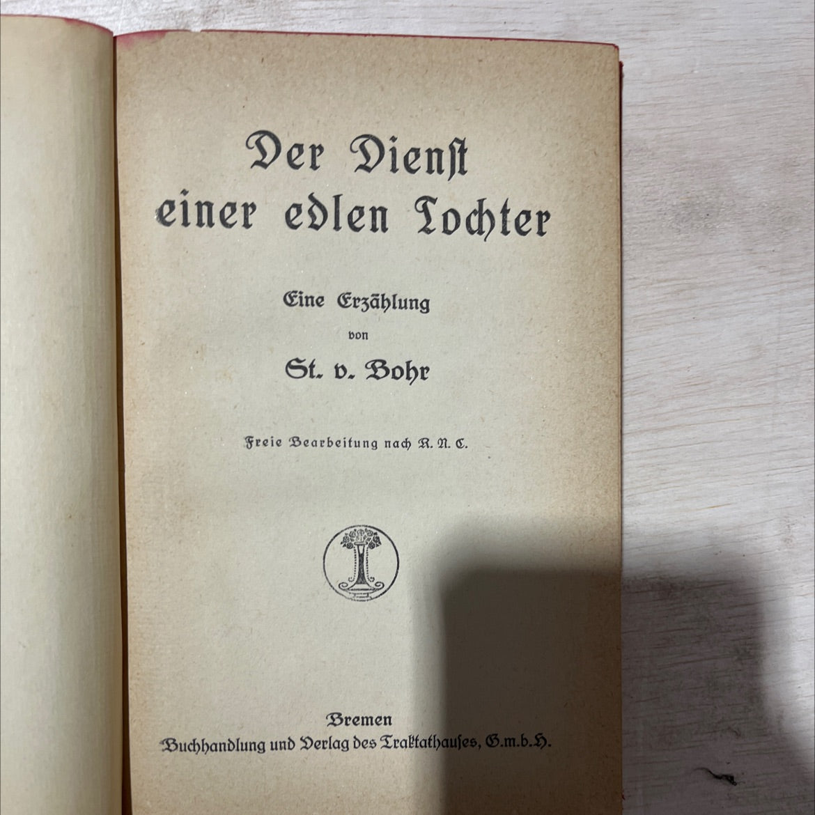 der dienst einer edlen tochter eine erzählung von st. v. bohr freie bearbeitung nach r. n. c. book, by st. v. bohr, image 2