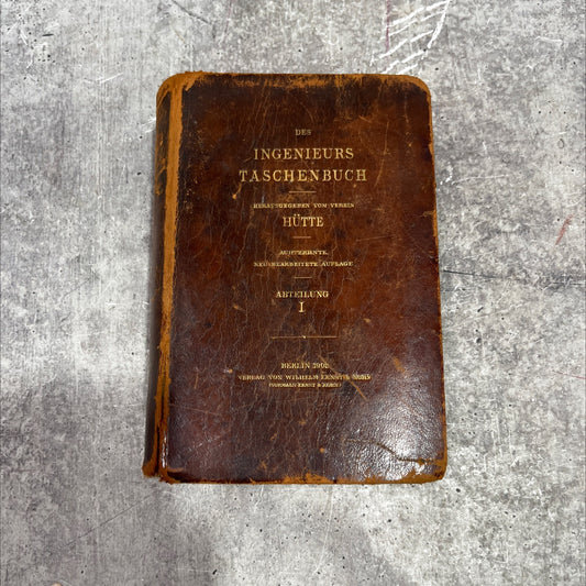des ingenieurs taschenbuch book, by unknown, 1902 Leather image 1
