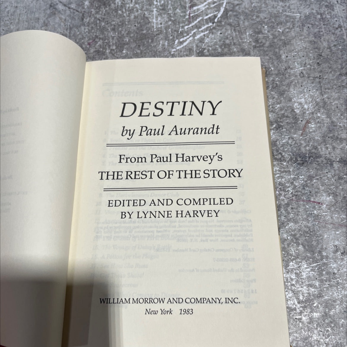destiny book, by Paul Aurandt, 1983 Hardcover image 2