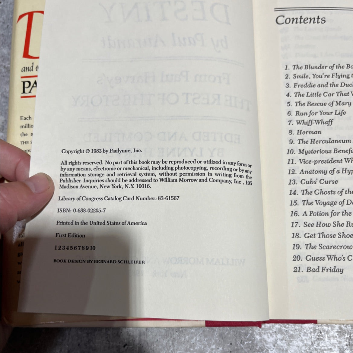 destiny book, by Paul Aurandt, 1983 Hardcover image 3