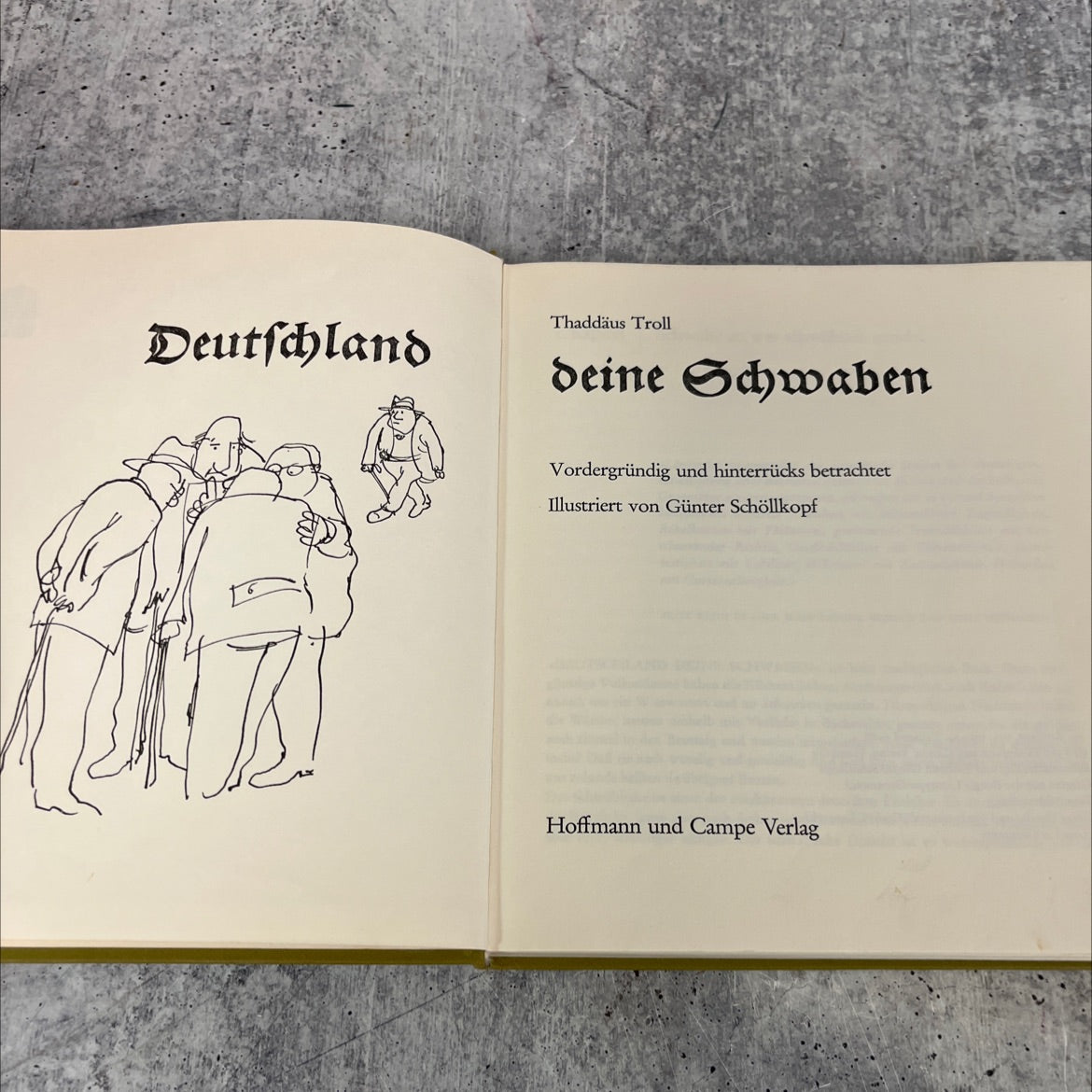 deutschland thaddäus troll deine schwaben vordergründig und hinterrücks betrachtet book, by thaddäus troll, 1968 image 2
