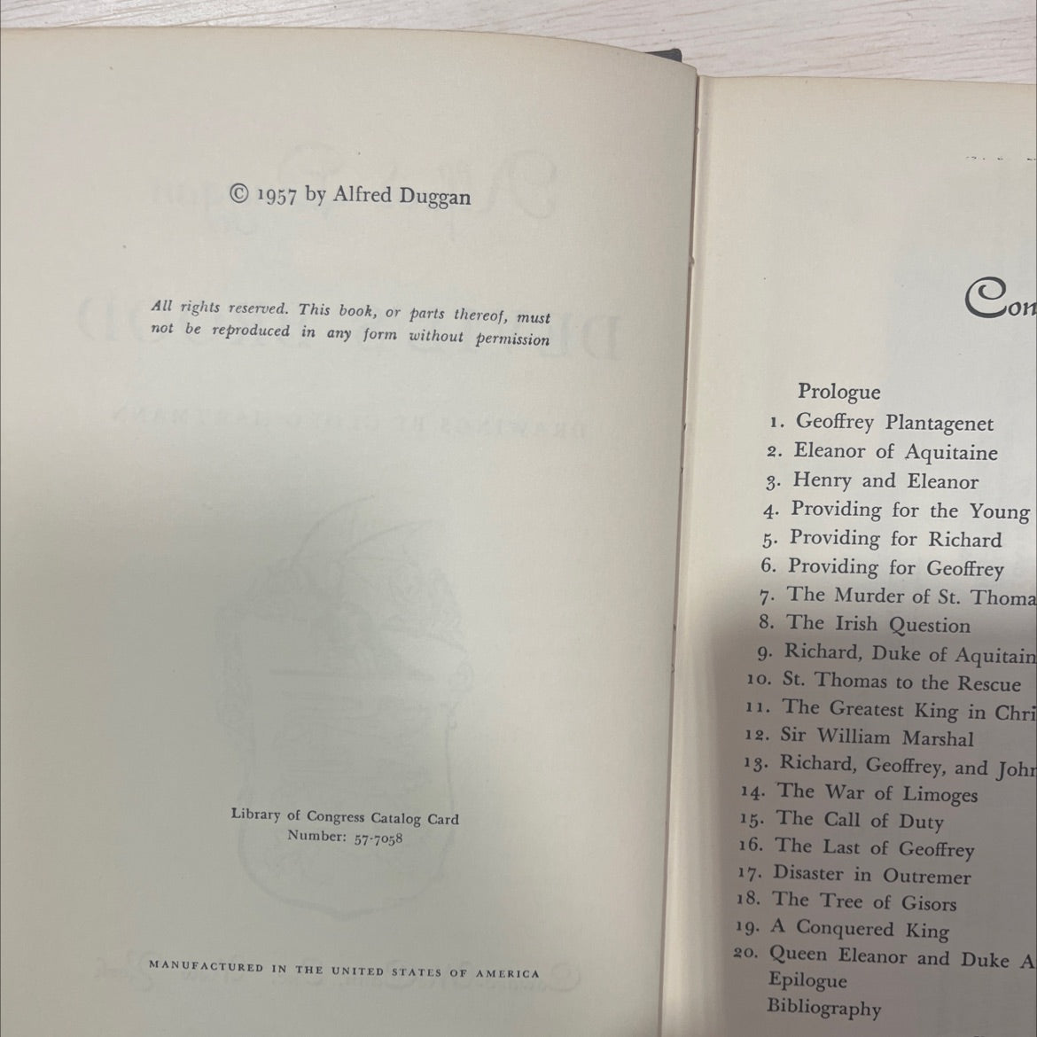 devil's brood book, by Alfred Duggan, 1957 Hardcover, Vintage image 3