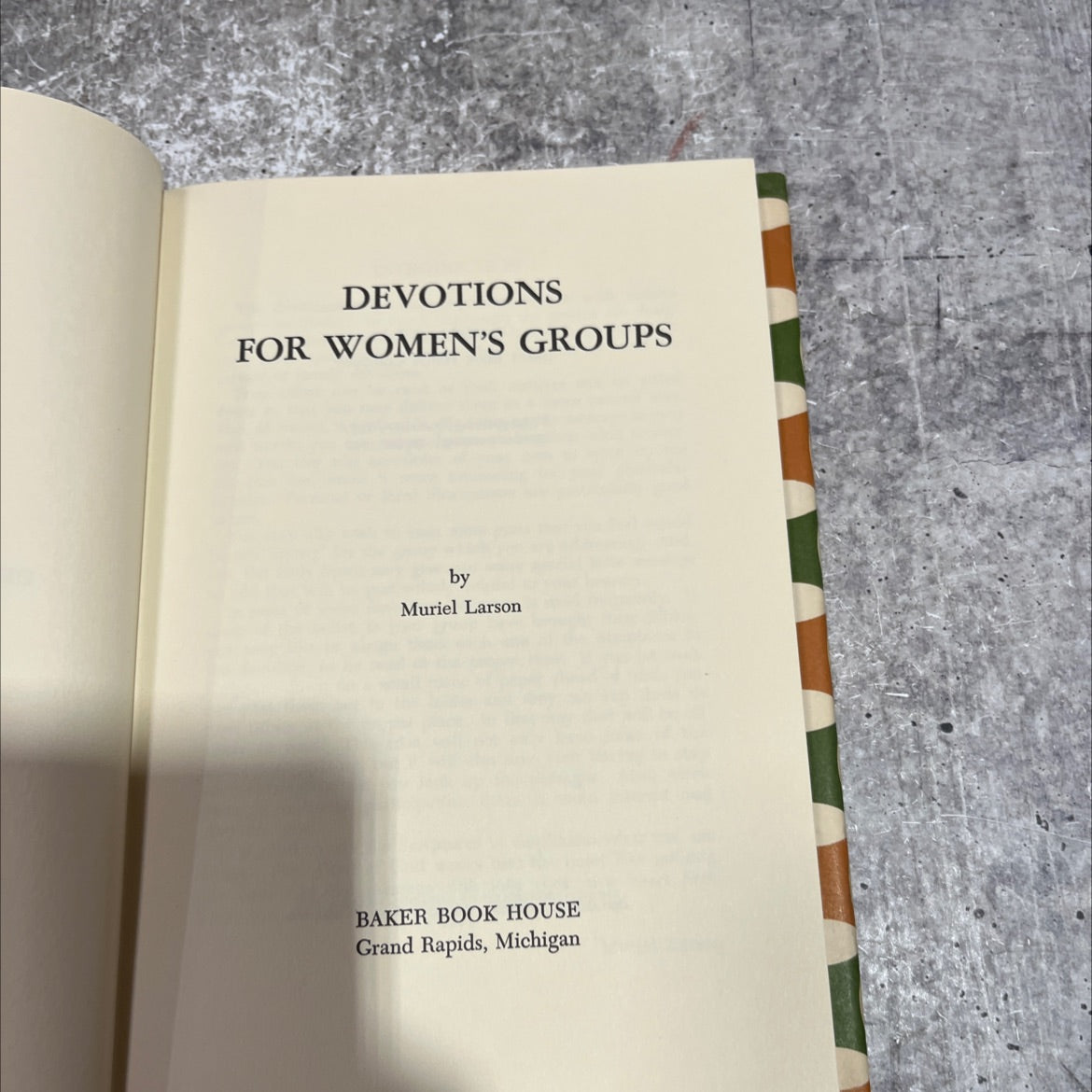 devotions for women's groups book, by muriel larson, 1987 Hardcover image 2