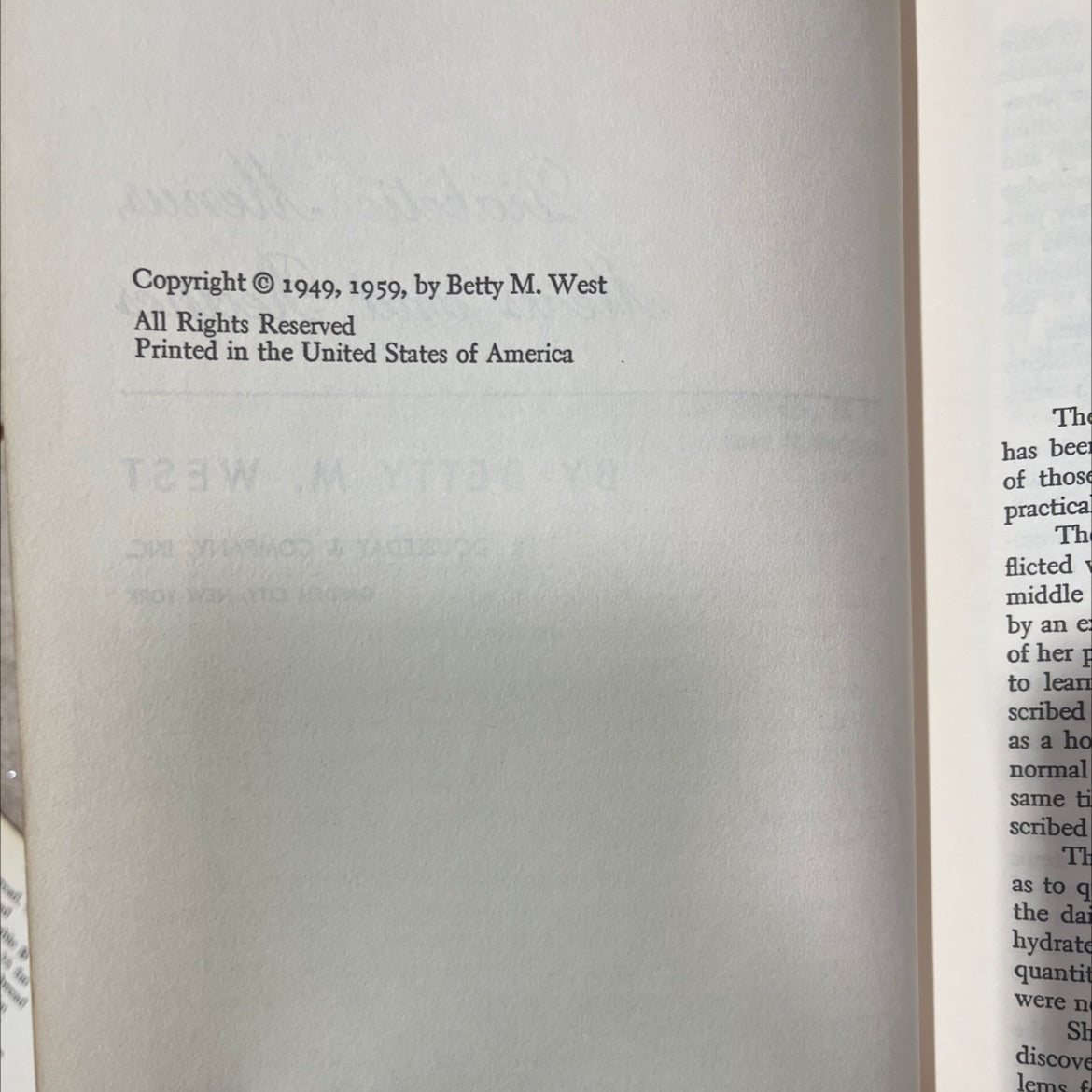 diabetic menus, meals and recipes book, by betty m. west, 1959 Hardcover image 3