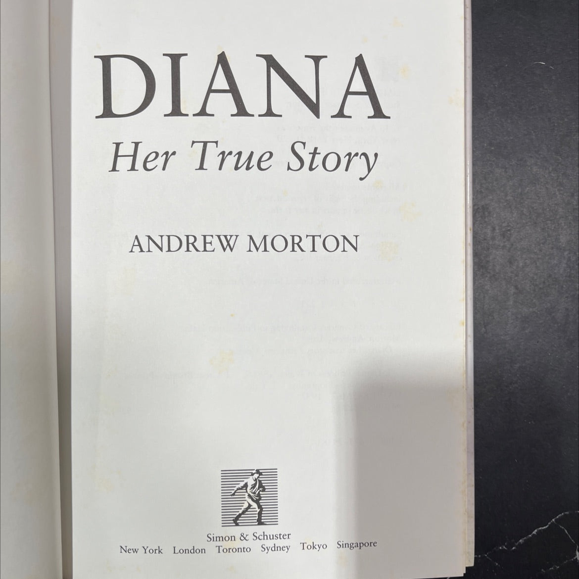 diana her true story book, by andrew morton, 1992 Hardcover image 2