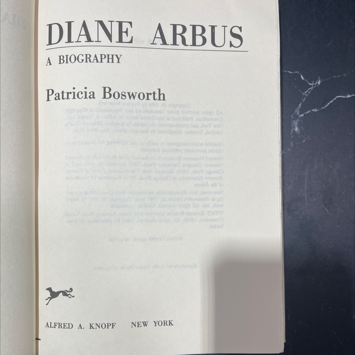 diane arbus a biography book, by Patricia Bosworth, 1984 Hardcover image 2