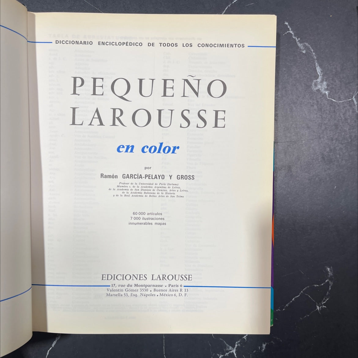 dictionary encyclopedic of all knowledge little larousse in color a book, by ramón garcía-pelayo y gross, 1972 Hardcover image 2