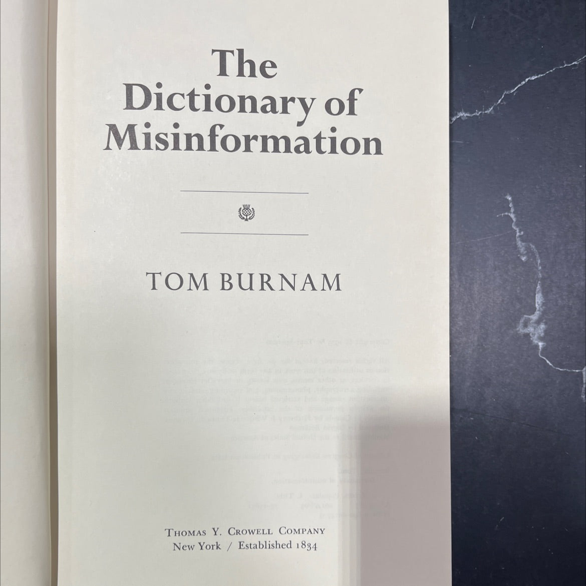 dictionary of misinformation book, by Tom Burnam, 1975 Hardcover image 2