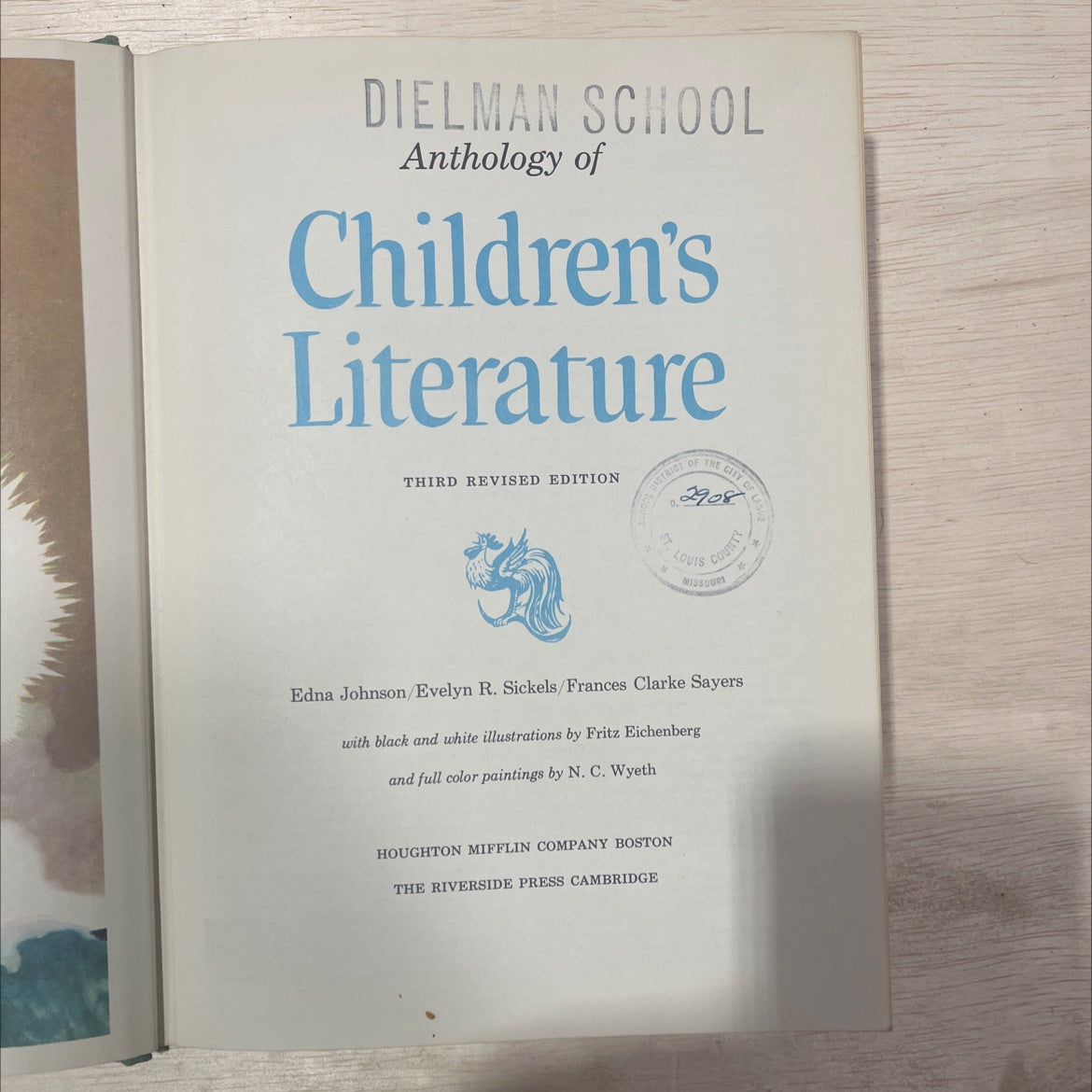 dielman school anthology of children's literature book, by Edna Johnson, Evelyn R. Sickels, Frances Clarke Sayers, 1959 image 2