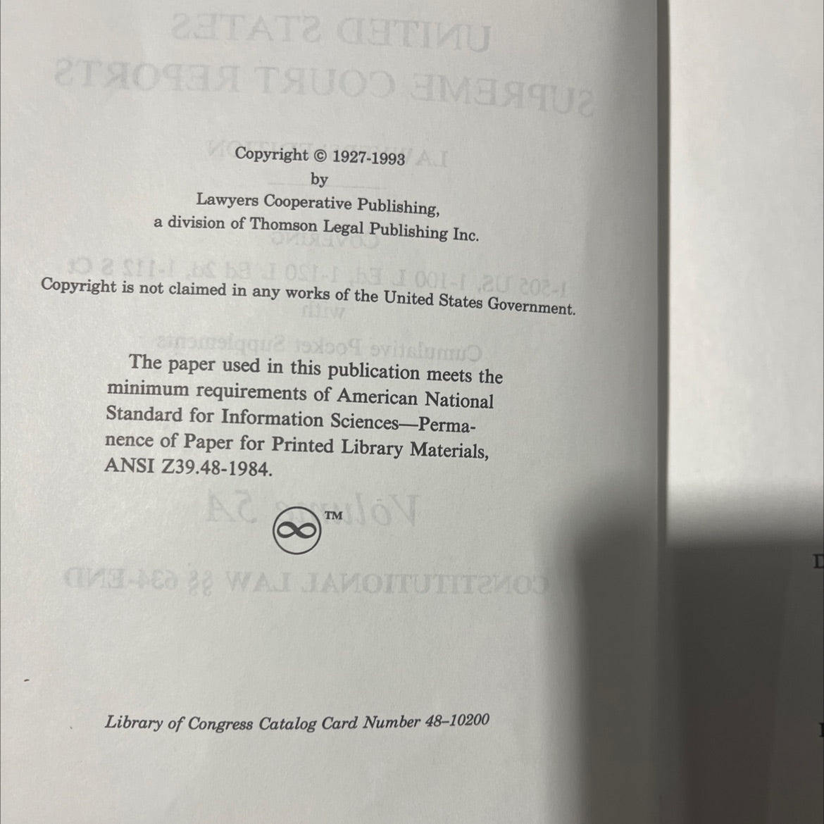 digest of united states supreme court reports lawyers' edition book, by not stated, 1993 Hardcover image 3