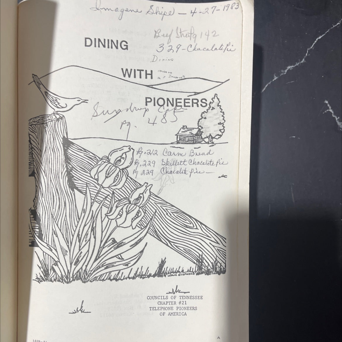 dining with pioneers book, by imagene shipe, 1983 Paperback image 2