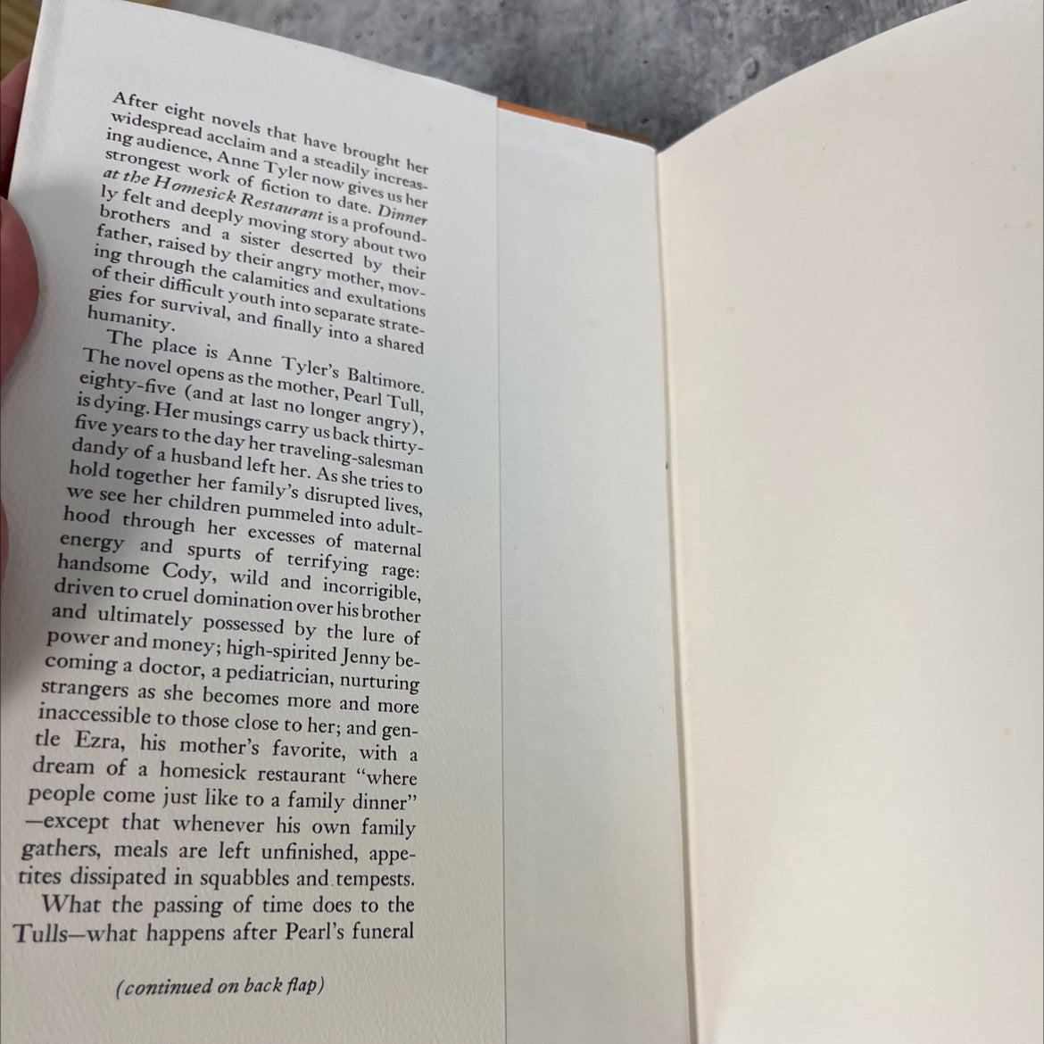dinner at the homesick restaurant book, by Anne Tyler, 1982 Hardcover, First Edition, Vintage image 4