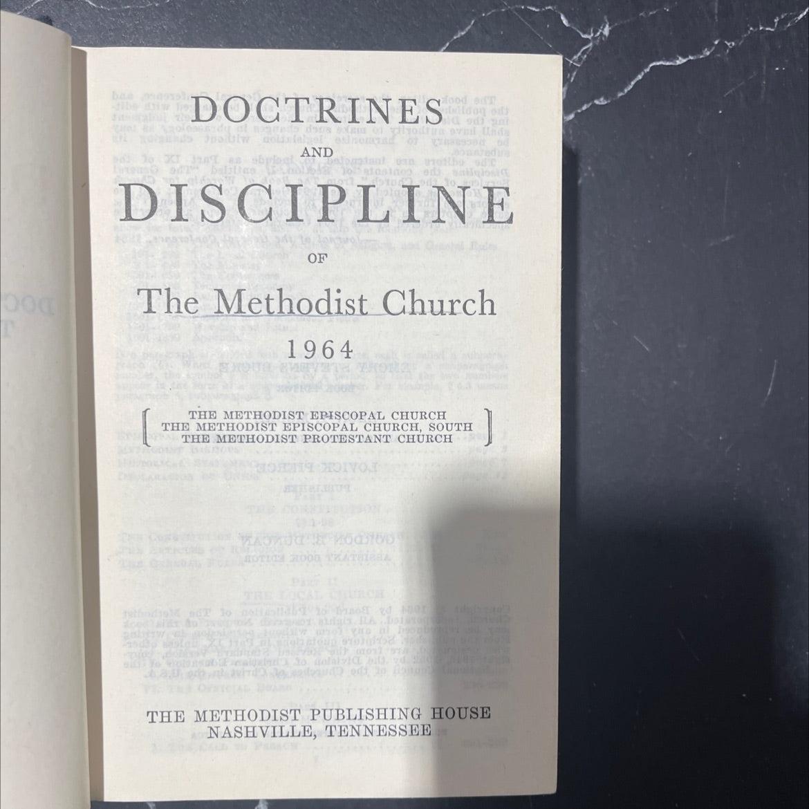 discipline of the methodist church book, by unknown, 1964 Hardcover image 2