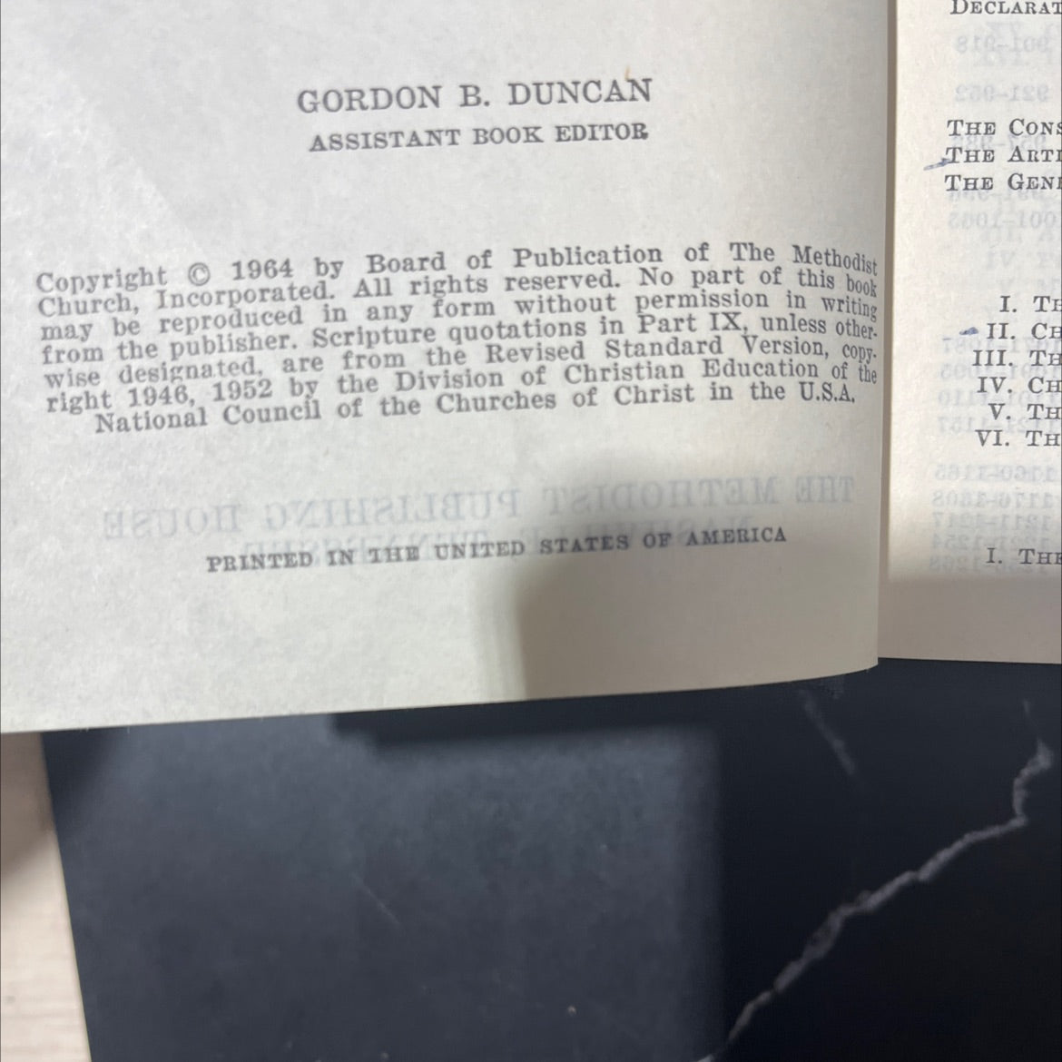discipline of the methodist church book, by unknown, 1964 Hardcover image 3