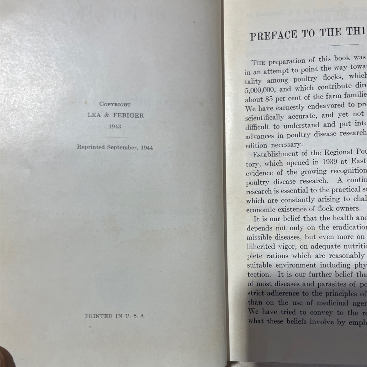 diseases and parasites of poultry book, by edgar hugh barger, d.v.m. and leslie ellsworth card, ph.d., 1943 Hardcover, image 3