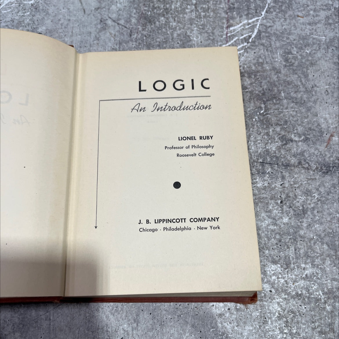 dj logic an introduction book, by lionel ruby, 1950 Hardcover image 2