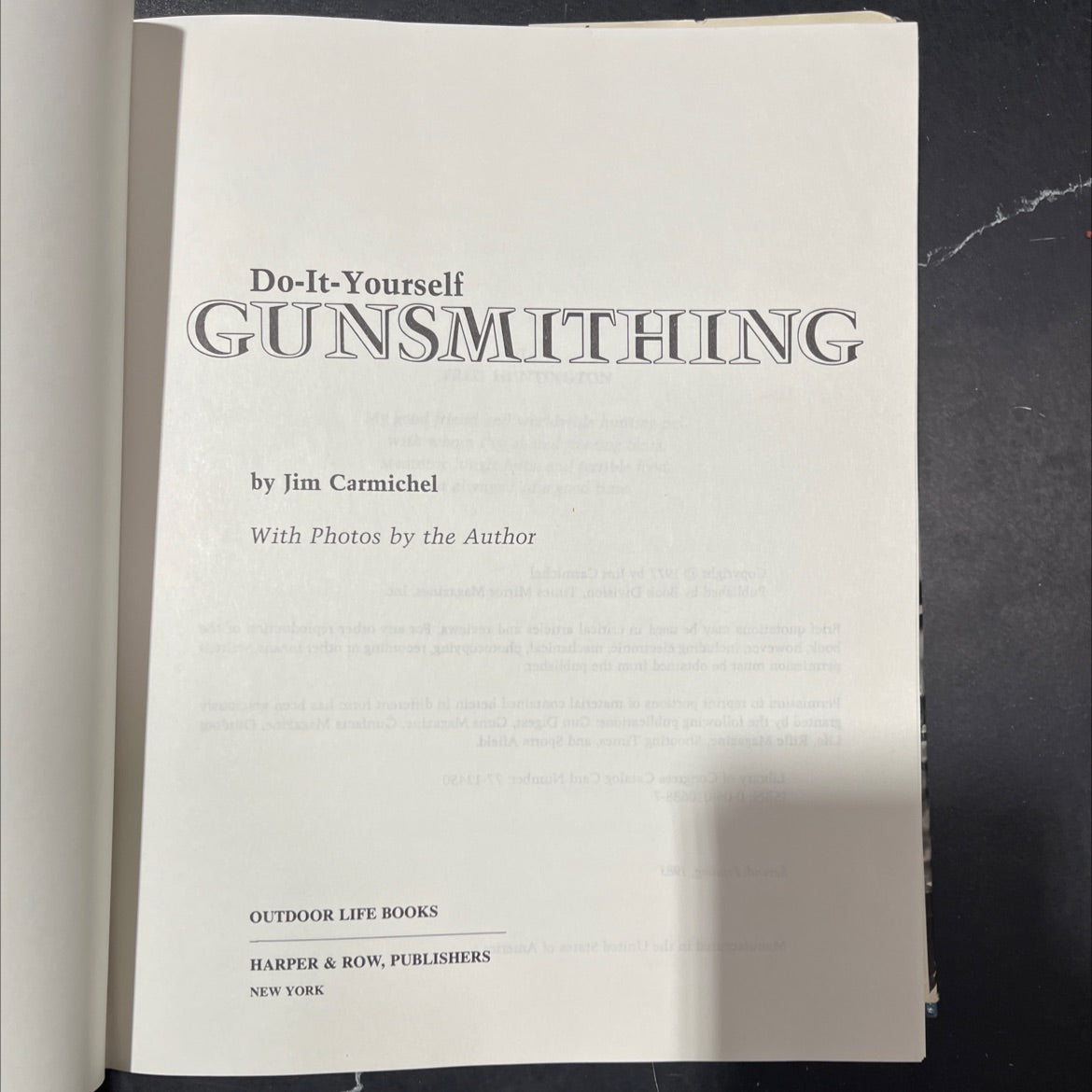 do-it-yourself gunsmithing book, by Jim Carmichel, 1983 Hardcover image 2