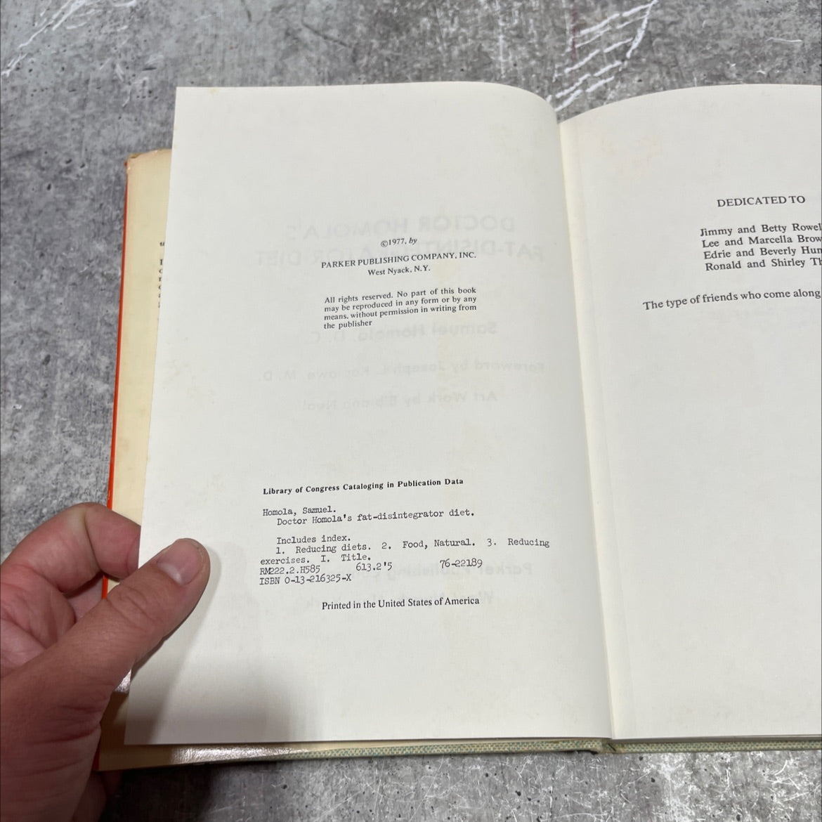 doctor homola's fat-disintegrator diet book, by Samuel Homola, D. C., 1977 Hardcover image 3