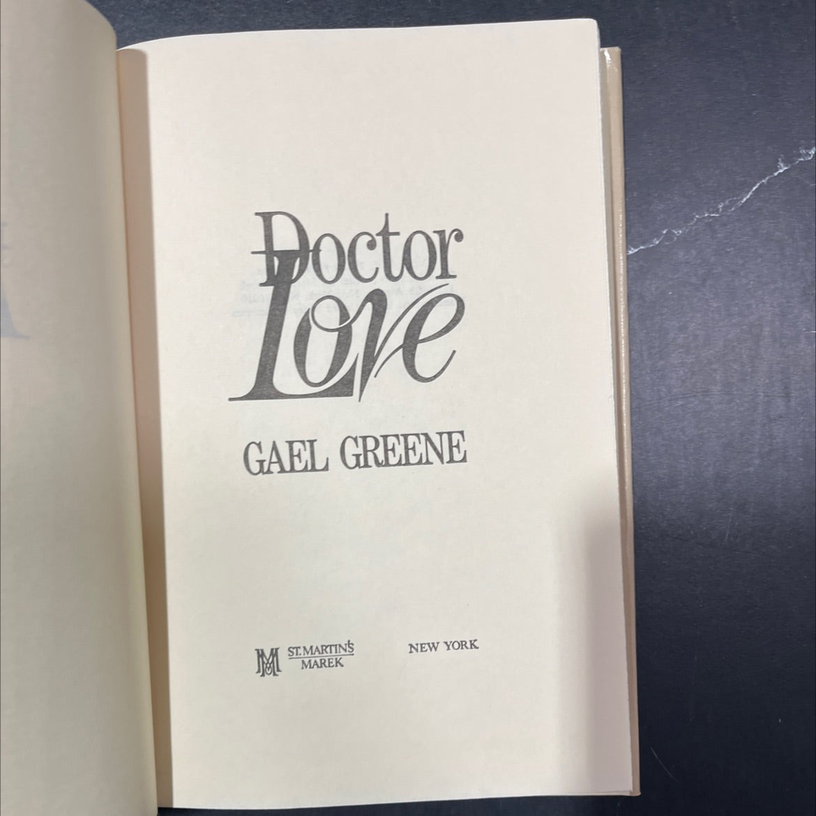 doctor love book, by gael greene, 1982 Hardcover image 2