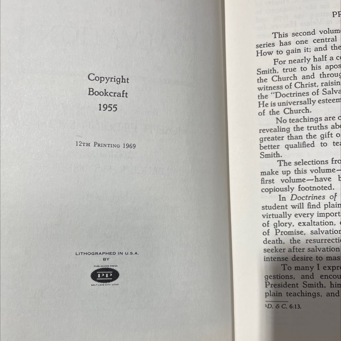 doctrines of salvation book, by joseph fielding smith, 1969 Hardcover image 3